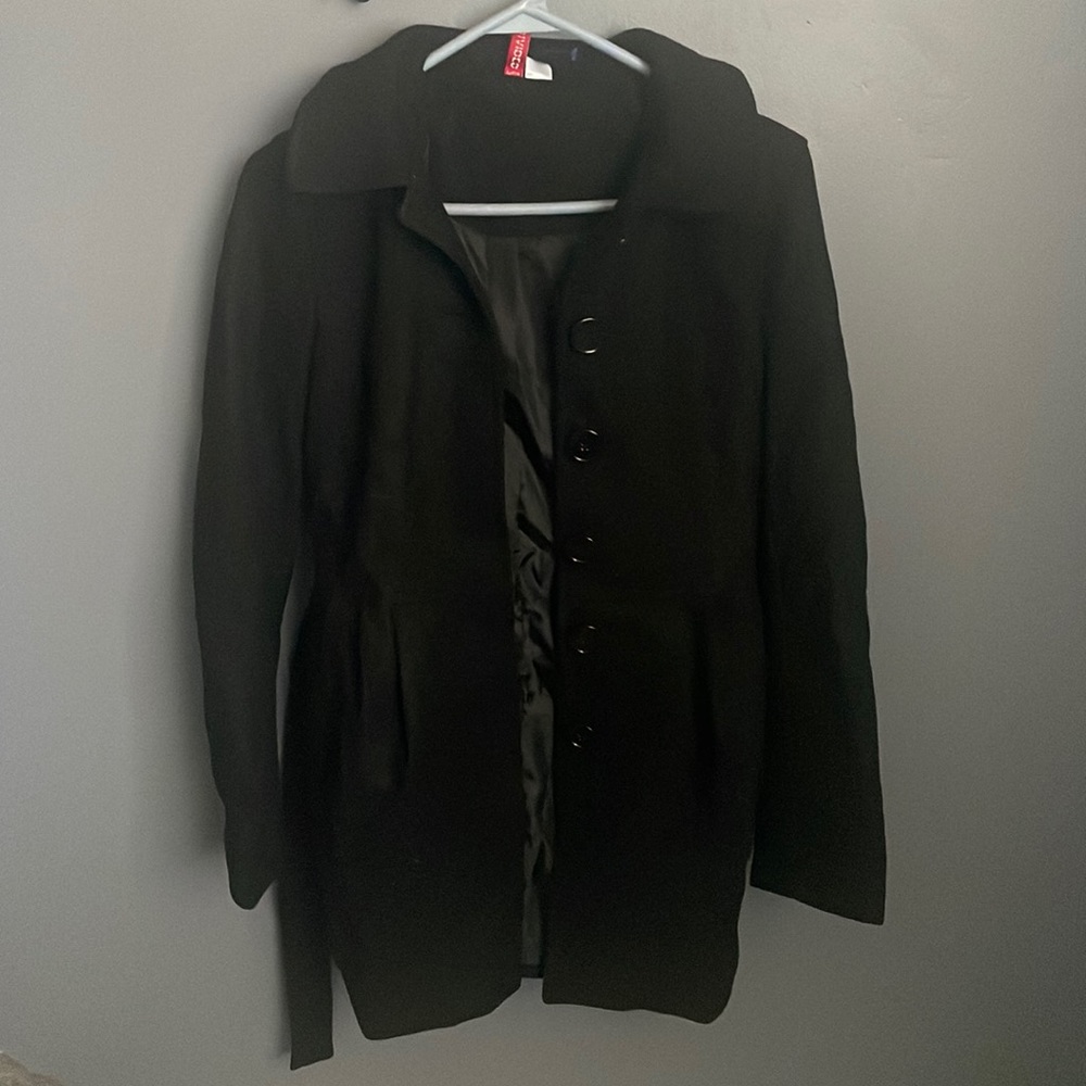 Black peacoat size 2